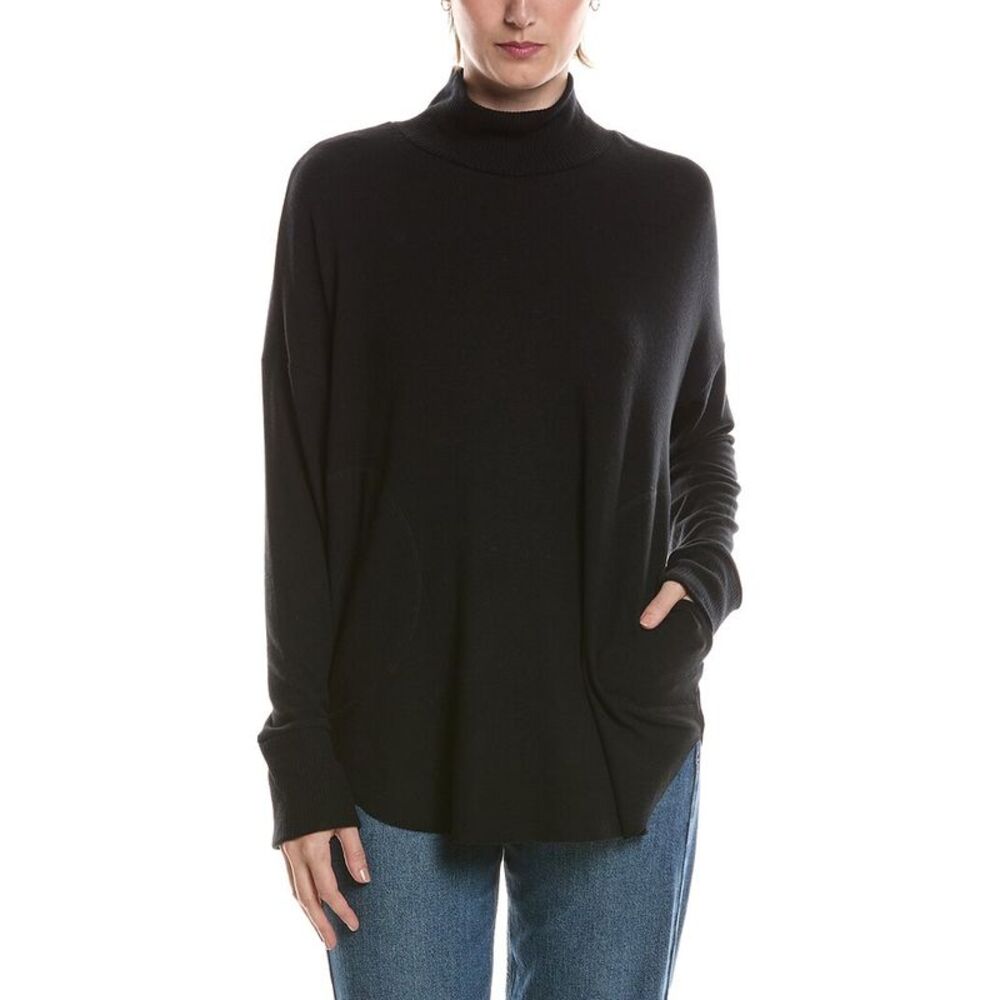 Michael Stars Womens Claudia Turtleneck Pullover, Black